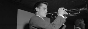 Chet Baker playing the horn