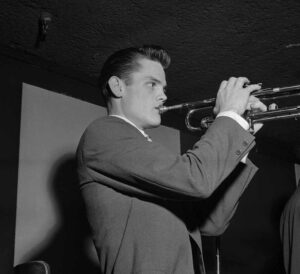 Chet Baker playing the horn