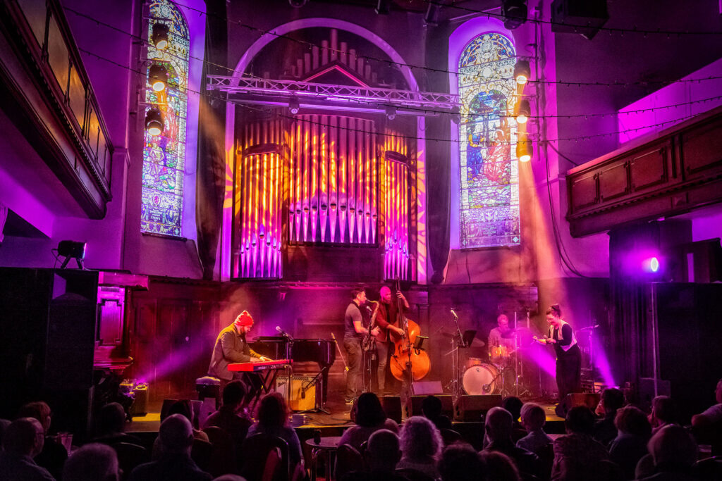 Mama Tera performing at Saint Luke's, Glasgow Jazz Festival, 2024.
