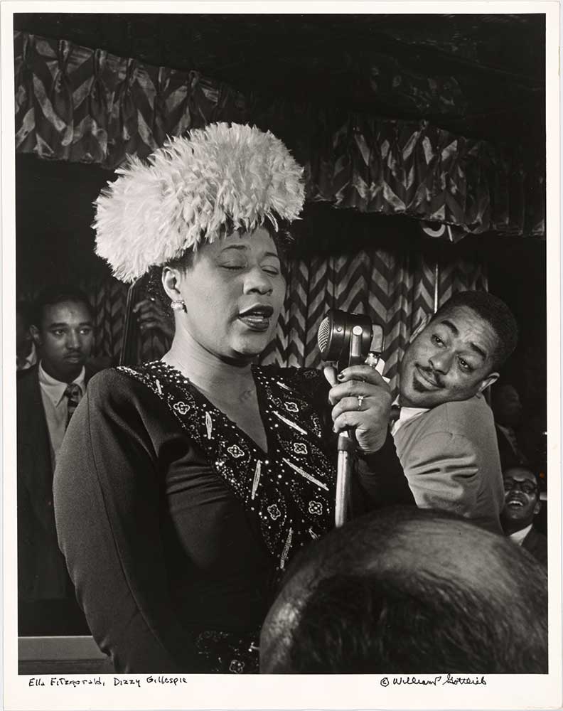L-R Ray Brown, Ella Fitzgerald, Dizzy Gillespie Photo: National Portrait Gallery, Smithsonian Institution